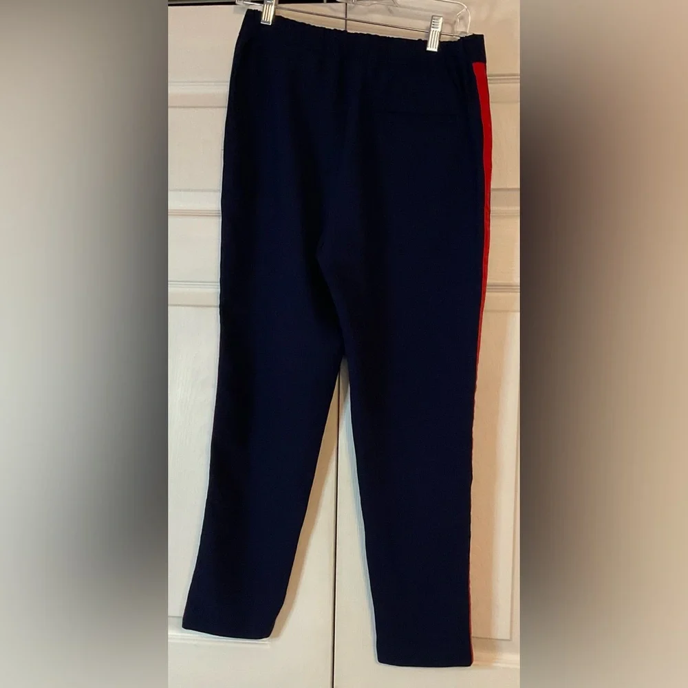 H & M L.O.G.G. Navy Blue Red Stripe Pants Pockets Size‎ 8